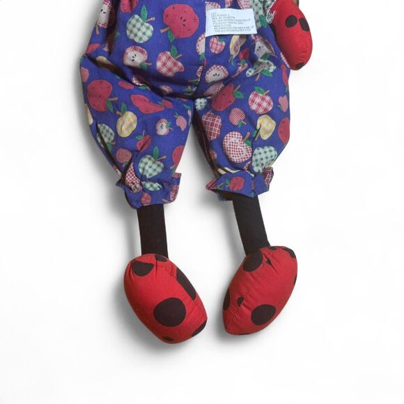VTG Tenderhearted Ladybug Doll Apple Outfit Cottage Sound Works - Picture 7 of 8